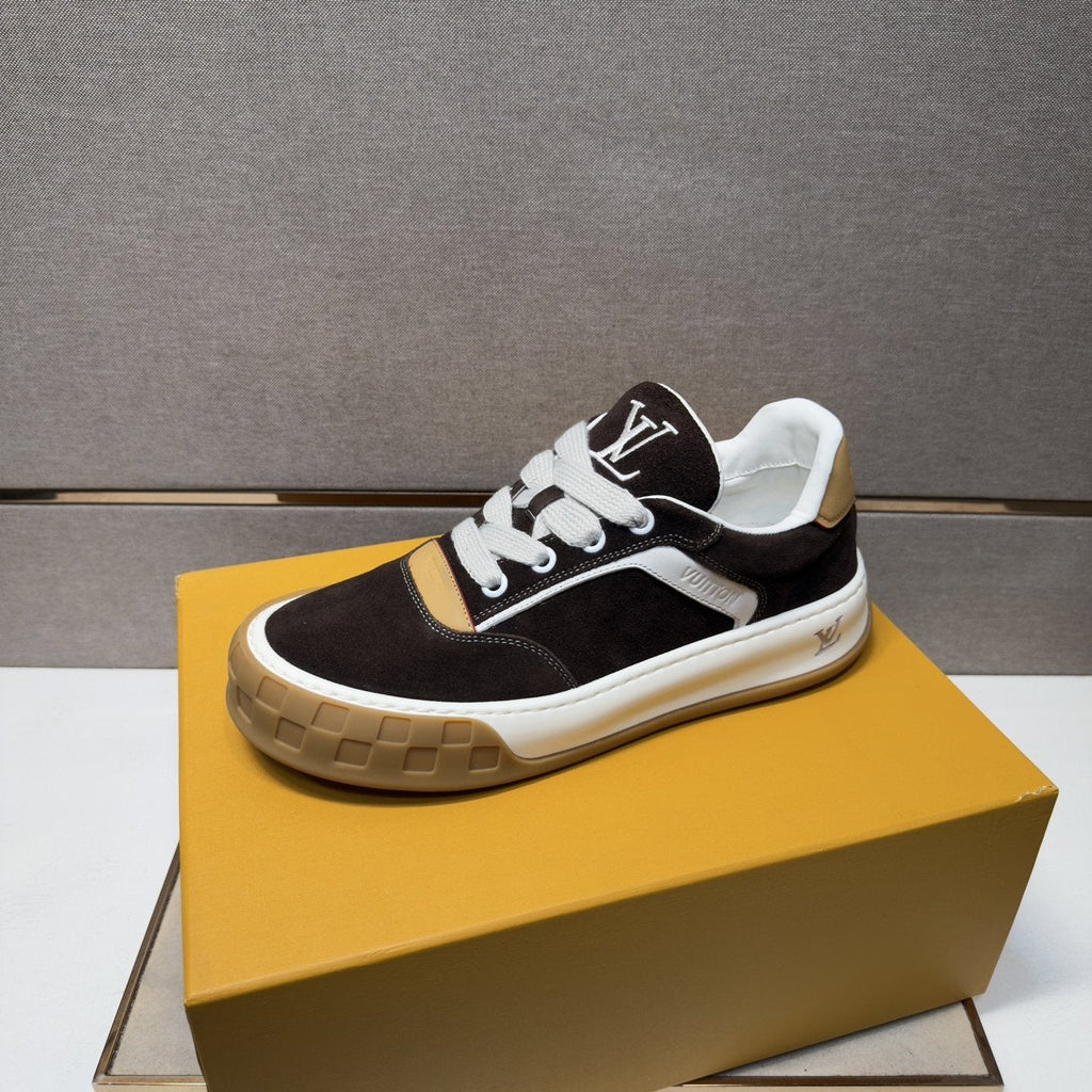 Louis Vuitton Paneled Low-Top Sneakers — front
