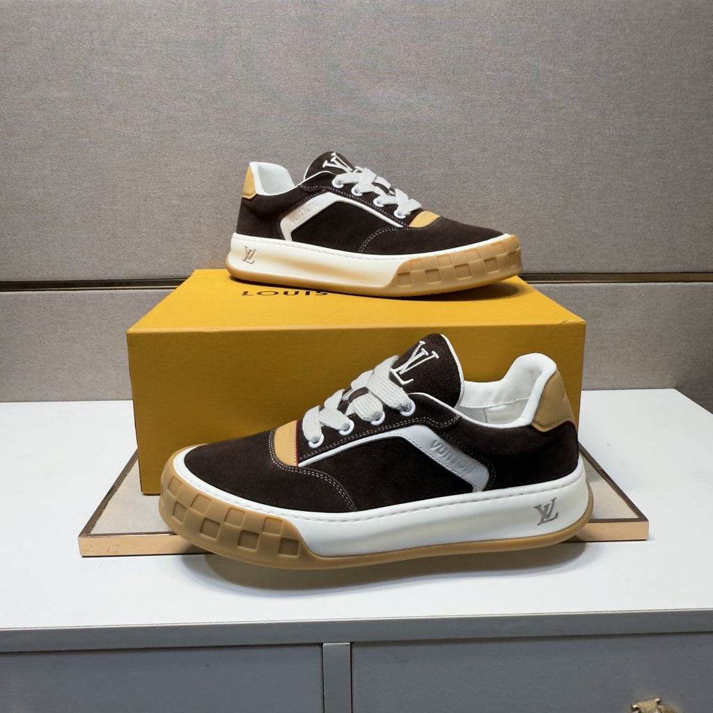 Louis Vuitton Paneled Low-Top Sneakers — front