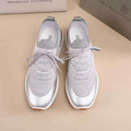 Brunello Cucinelli Knit Lace-Up Sneakers — front