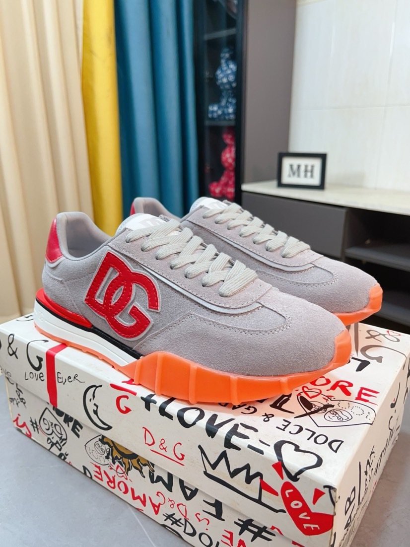 微商相册测试鞋子-Dolce & Gabbana Logo Low-Top Sneakers — front