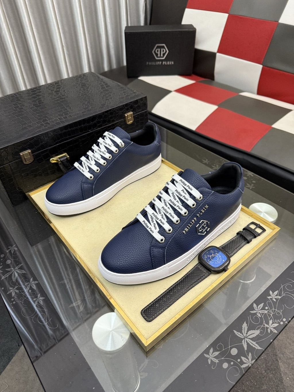 Philipp Plein Lace-Up Low-Top Sneakers — front