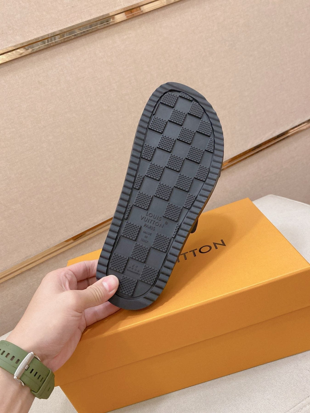 Louis Vuitton Double-Buckle Slide Sandals — back