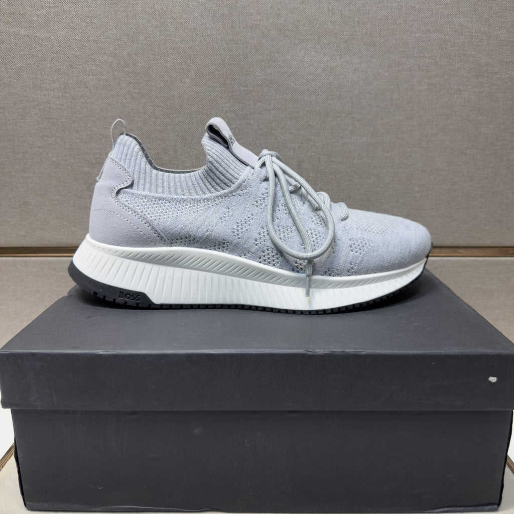 HUGO BOSS Men's Knit Lace-Up Sneakers — side