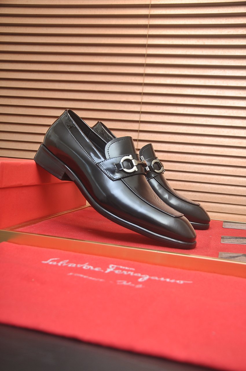 Salvatore Ferragamo Buckle Loafers — front