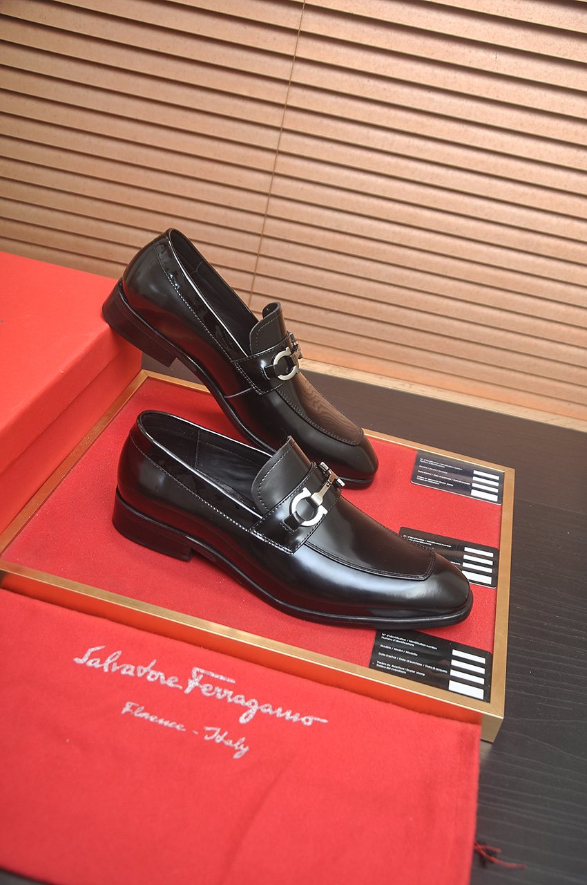 Salvatore Ferragamo Buckle Loafers — side