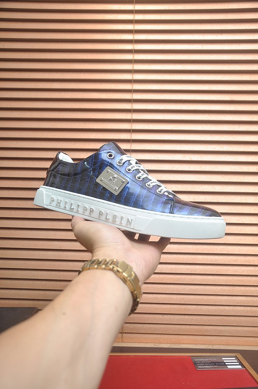 Philipp Plein Plaid Low-Top Sneakers — front