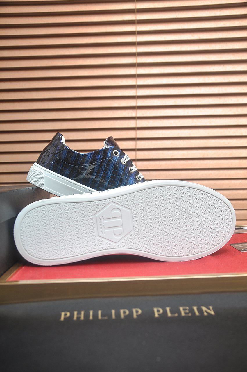 Philipp Plein Plaid Low-Top Sneakers — detail