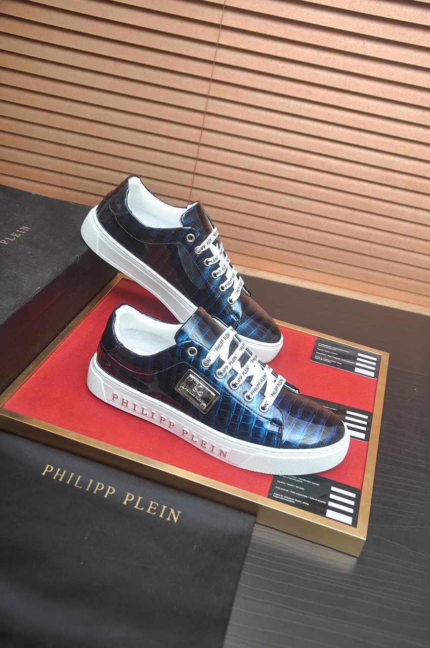 Philipp Plein Plaid Low-Top Sneakers — back