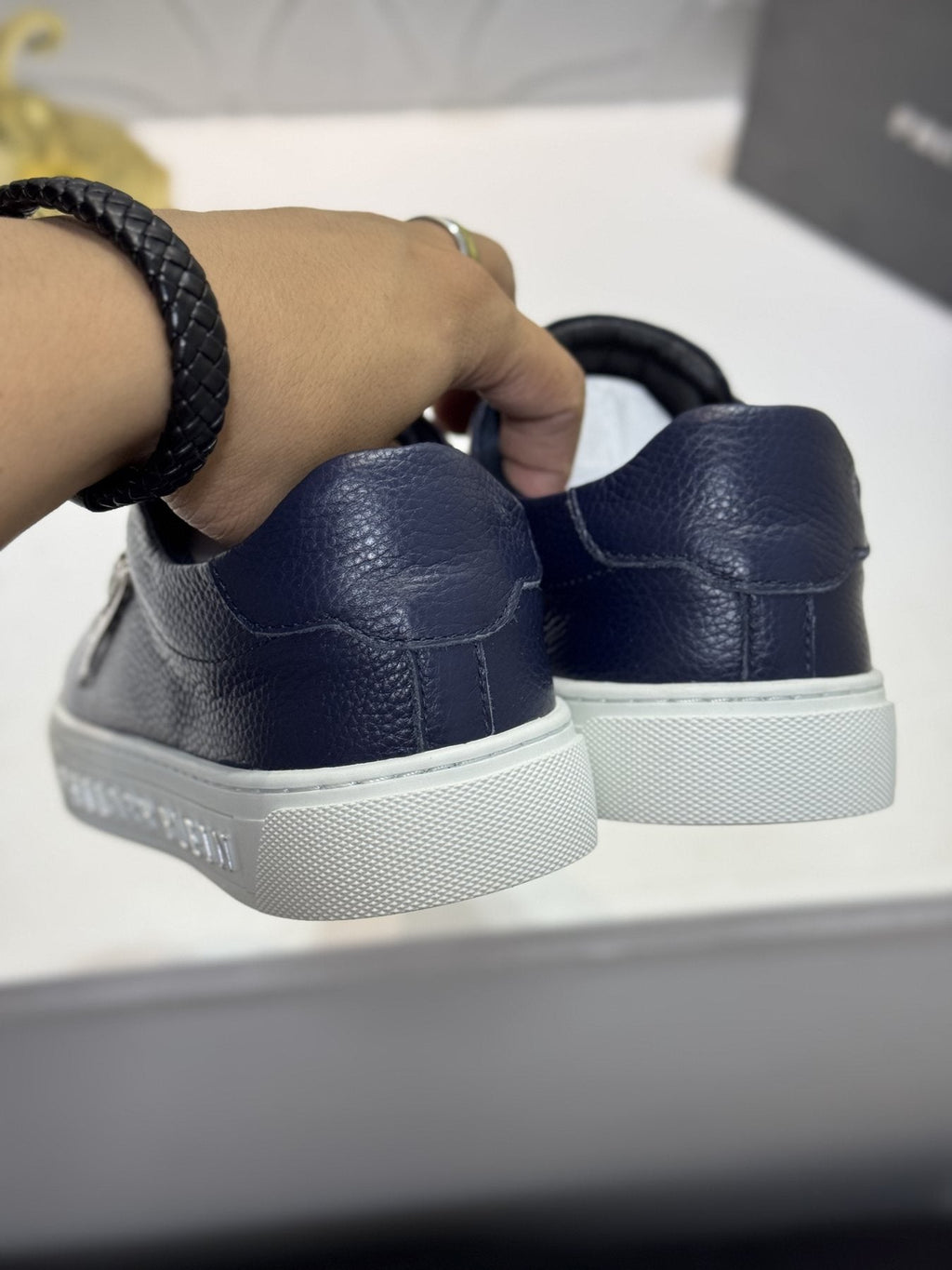 Philipp Plein Navy Low-Top Sneakers — back
