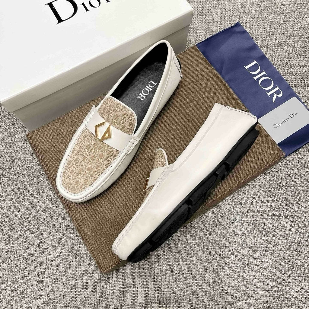 Dior Monogram Hardware Loafers — detail