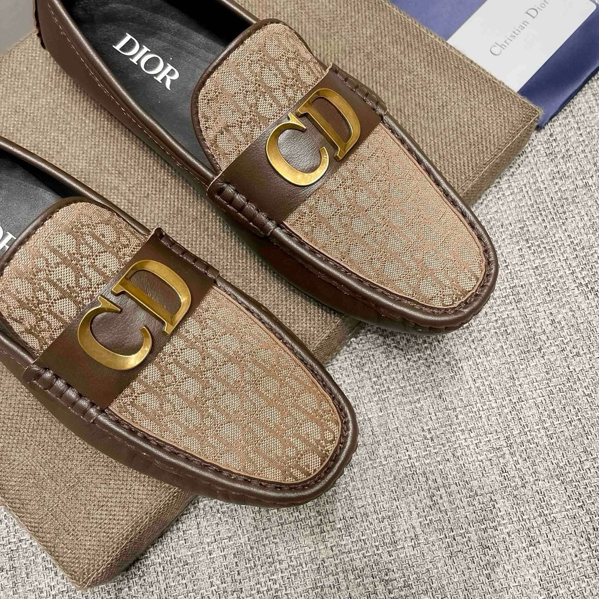Dior Monogram Hardware Loafers — front