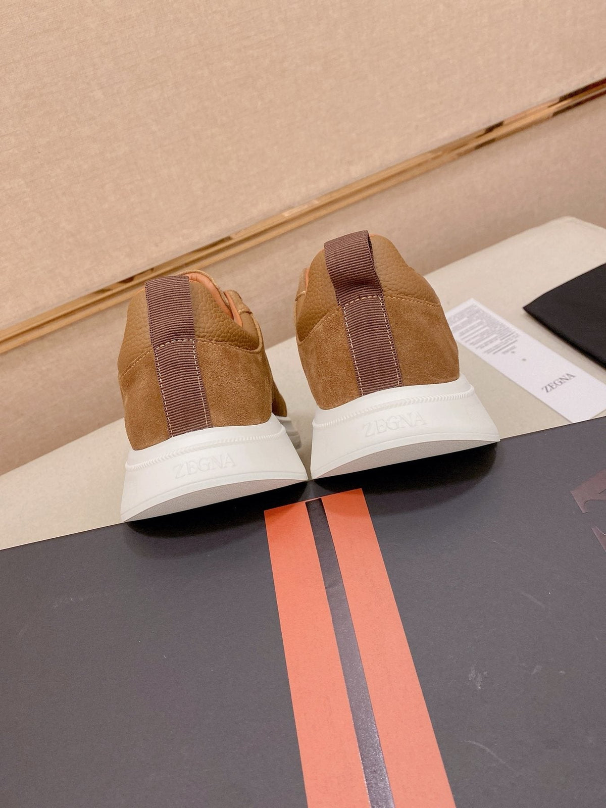 Zegna Textured Low-Top Sneakers — back
