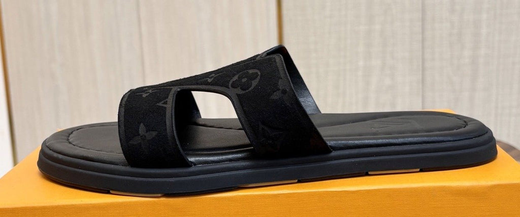 Louis Vuitton Monogram Slide Sandals — front