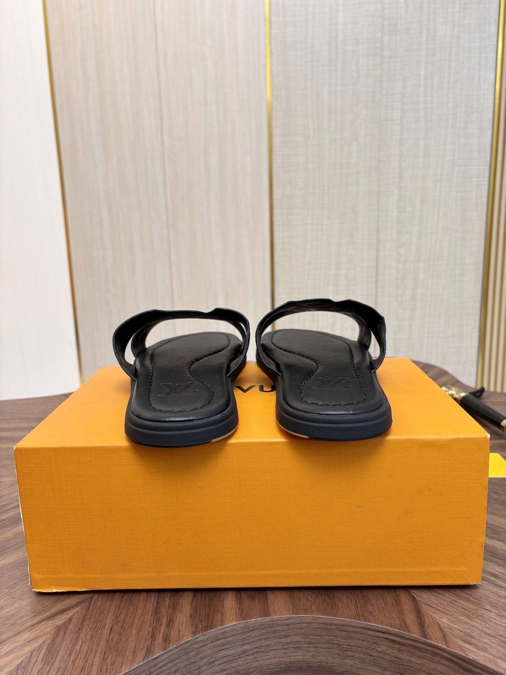 Louis Vuitton Monogram Slide Sandals — side