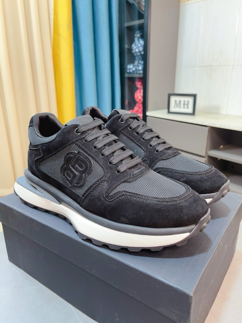 Hugo Boss Layered Low-Top Sneakers — front