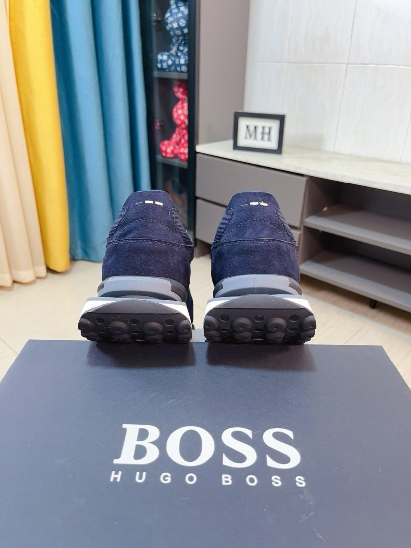 Hugo Boss Layered Low-Top Sneakers — front