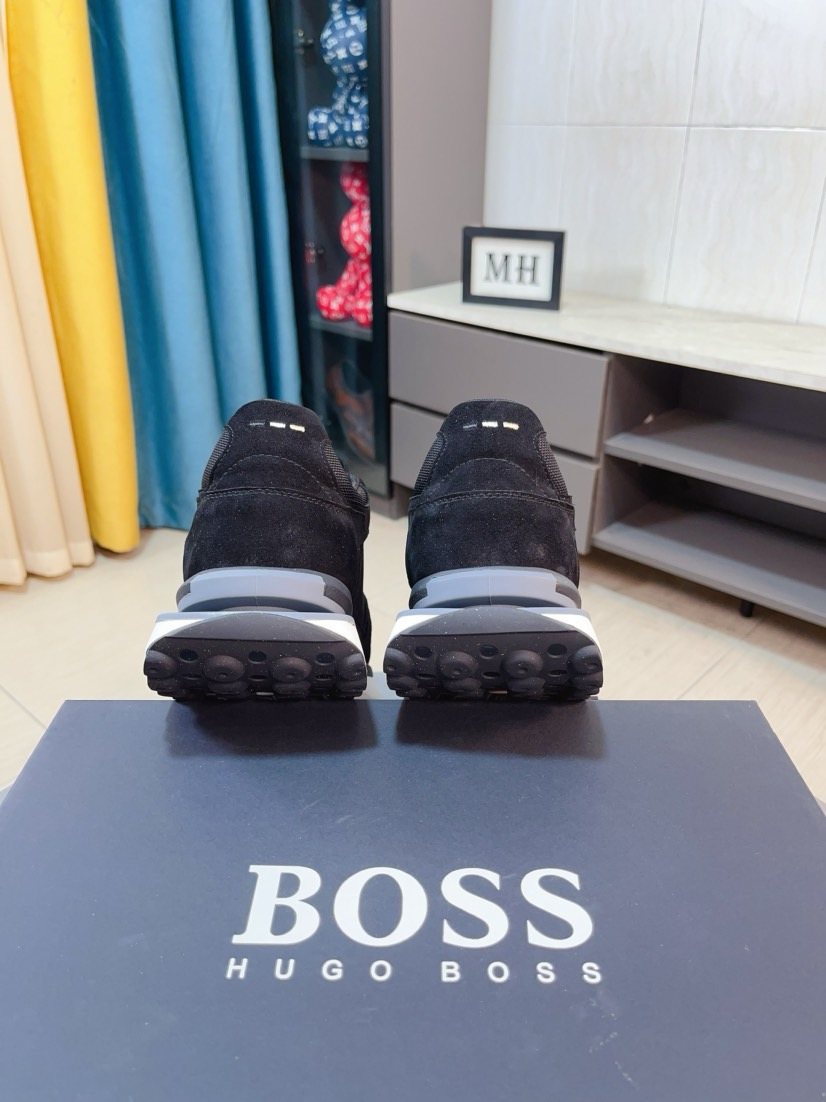 Hugo Boss Layered Low-Top Sneakers — front