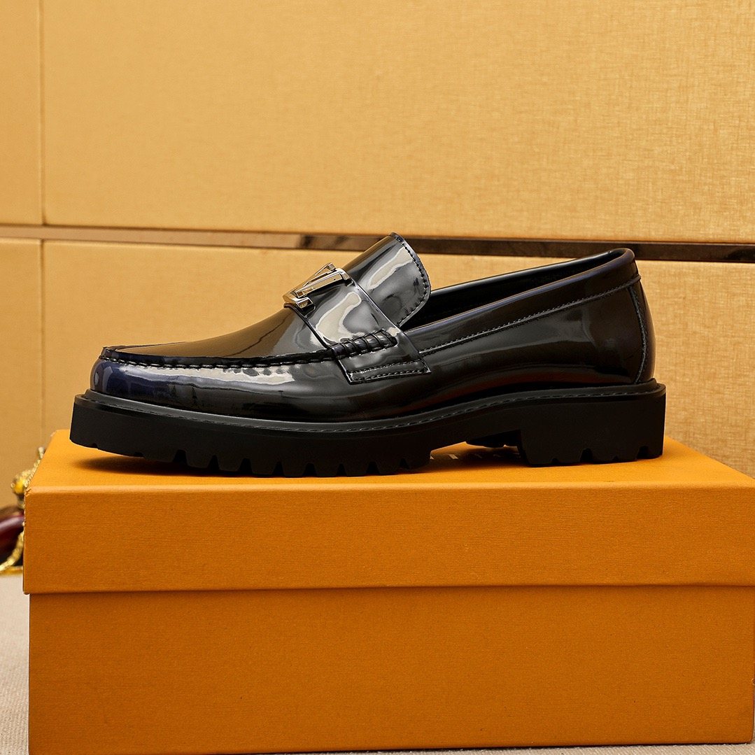 Louis Vuitton Glossy Lug Sole Loafers — side