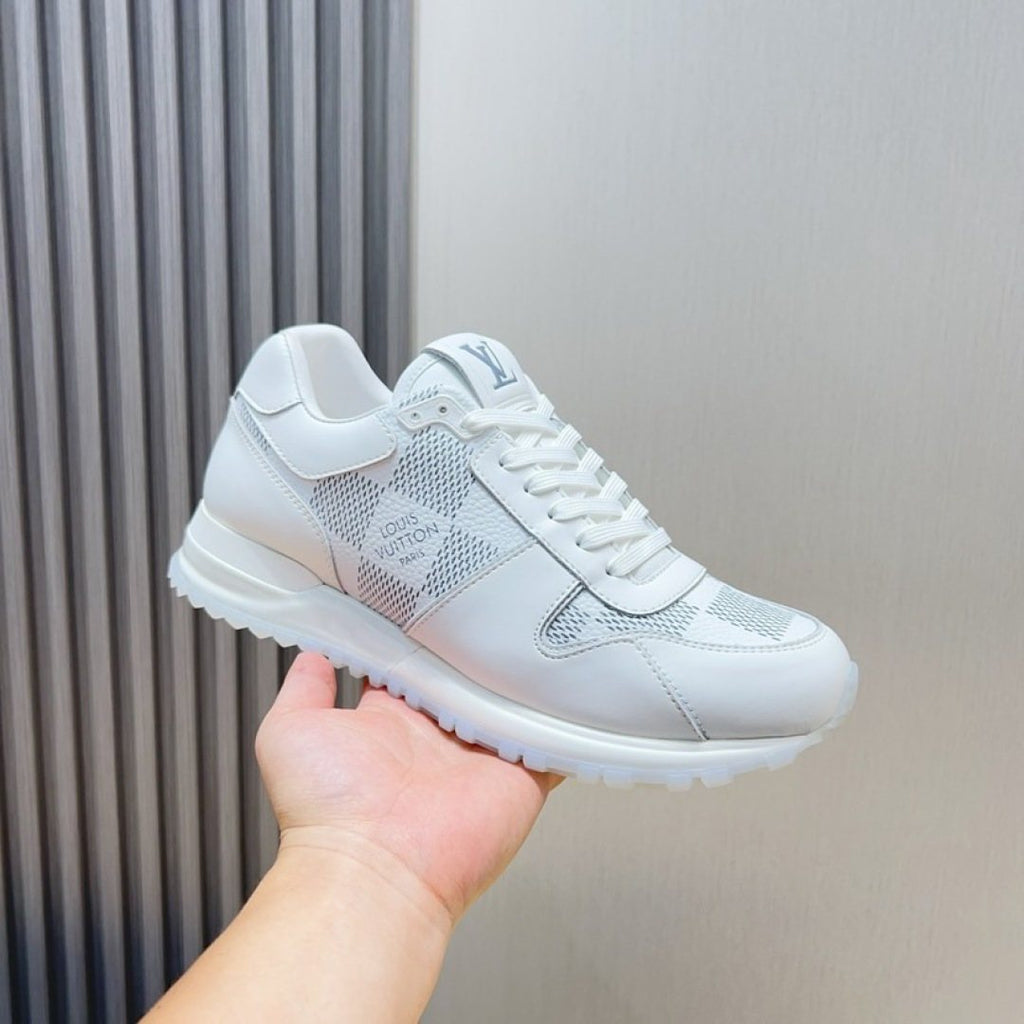 Louis Vuitton White Low-Top Sneakers — side