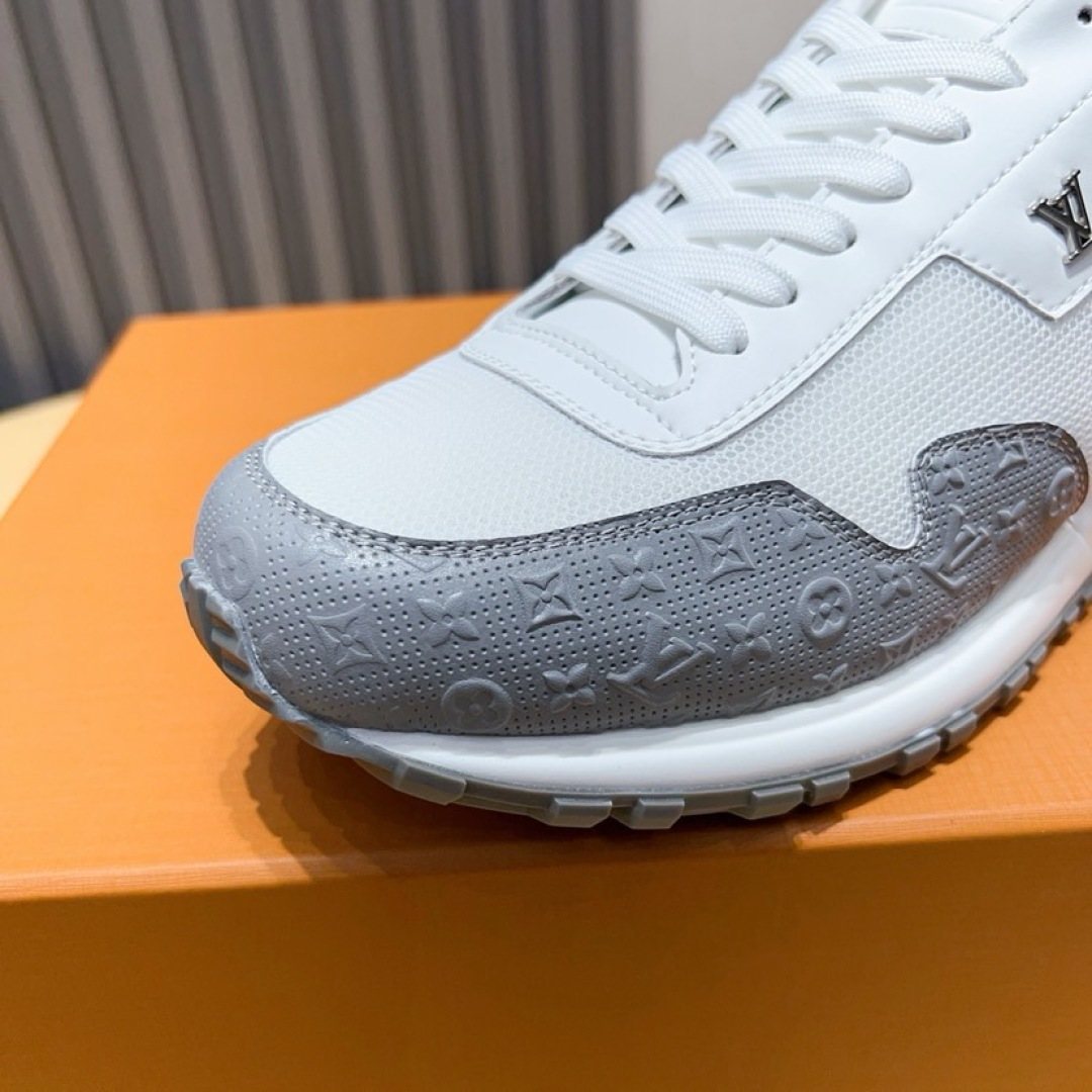 Louis Vuitton White Low-Top Sneakers — side