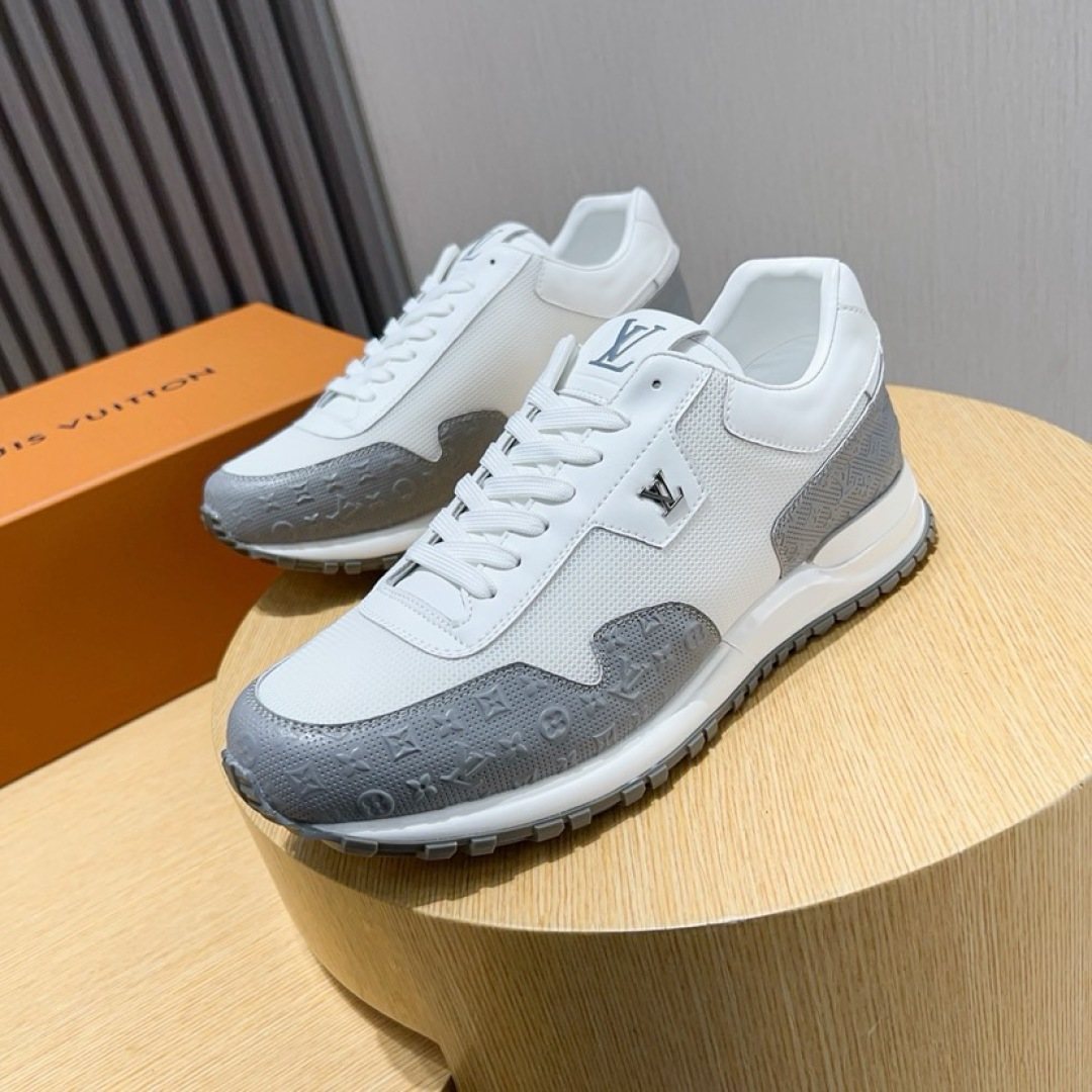 Louis Vuitton White Low-Top Sneakers — front