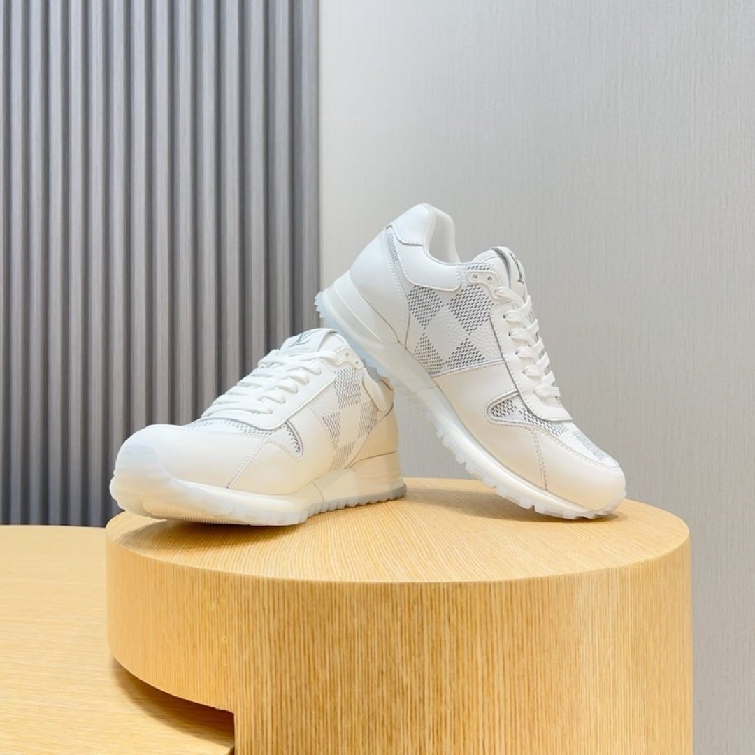Louis Vuitton White Low-Top Sneakers — front