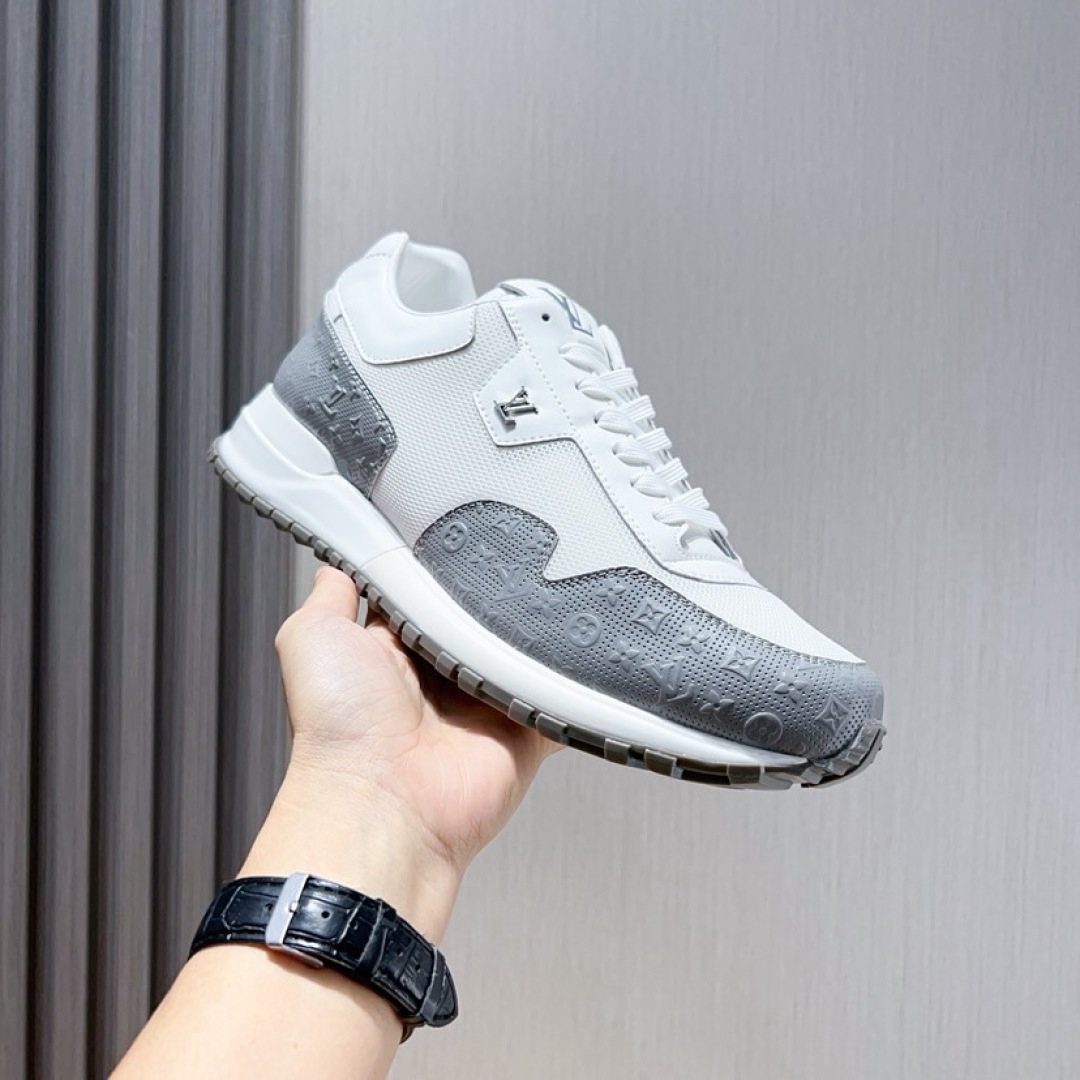 Louis Vuitton White Low-Top Sneakers — side