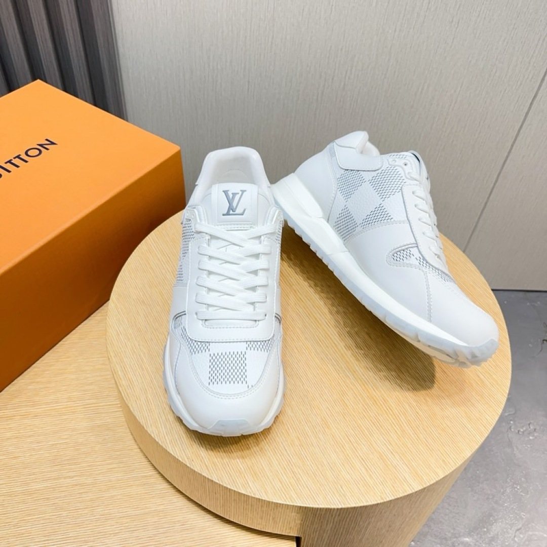 Louis Vuitton White Low-Top Sneakers — front
