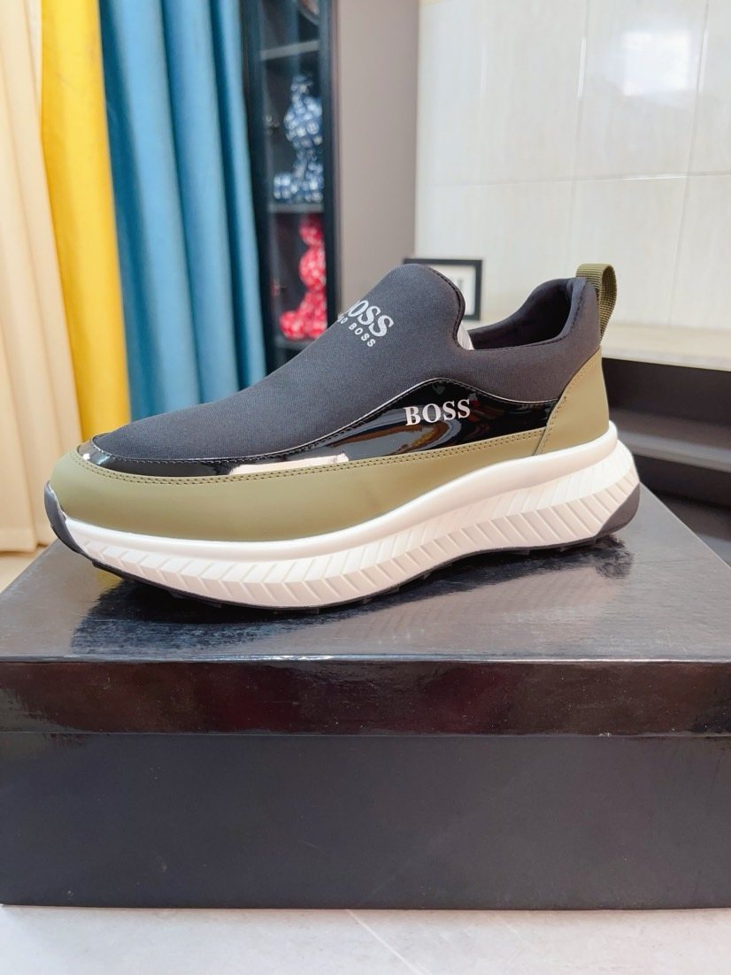 Hugo Boss Contrast Side Slip-On Sneakers — front