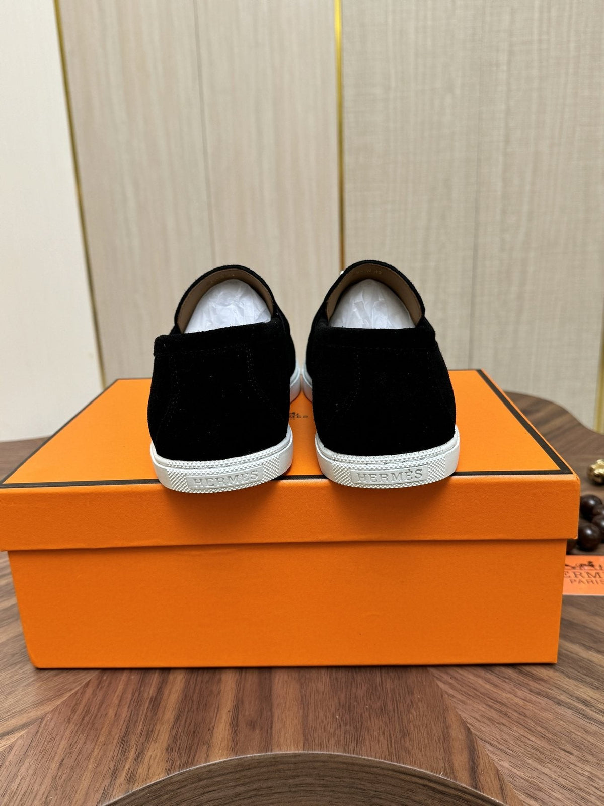 Hermès Hardware-Detail Slip-On Shoes — back