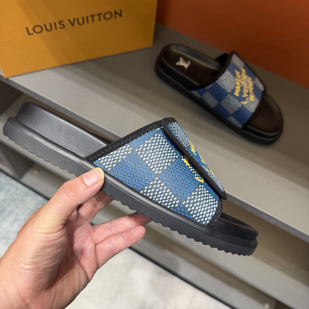 Louis Vuitton Graphic Strap Slide Sandals — side