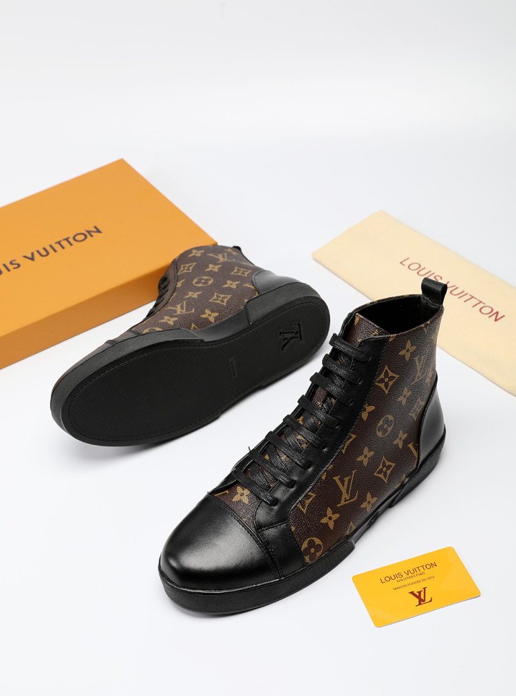 Louis Vuitton Monogram High-Top Sneakers — front