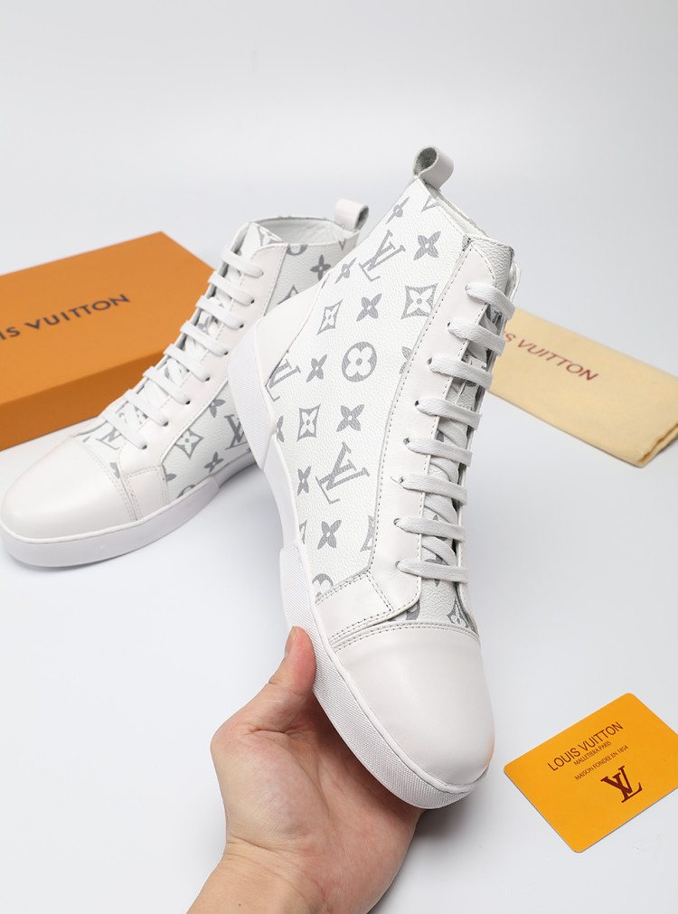 Louis Vuitton Monogram High-Top Sneakers — model