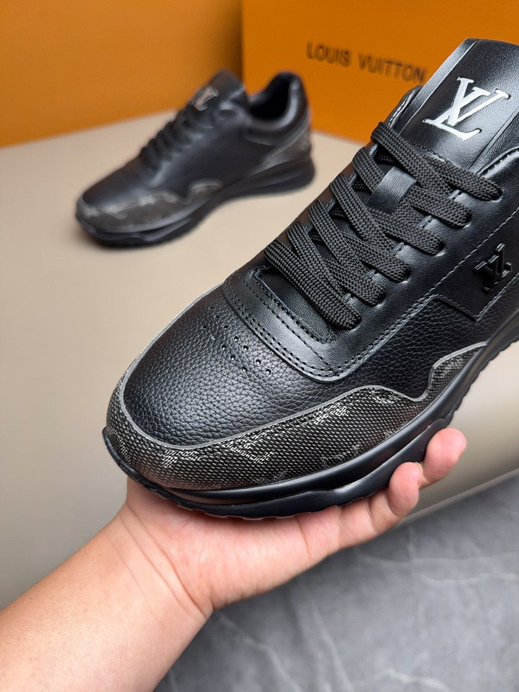 Louis Vuitton Paneled Low-Top Sneakers — back