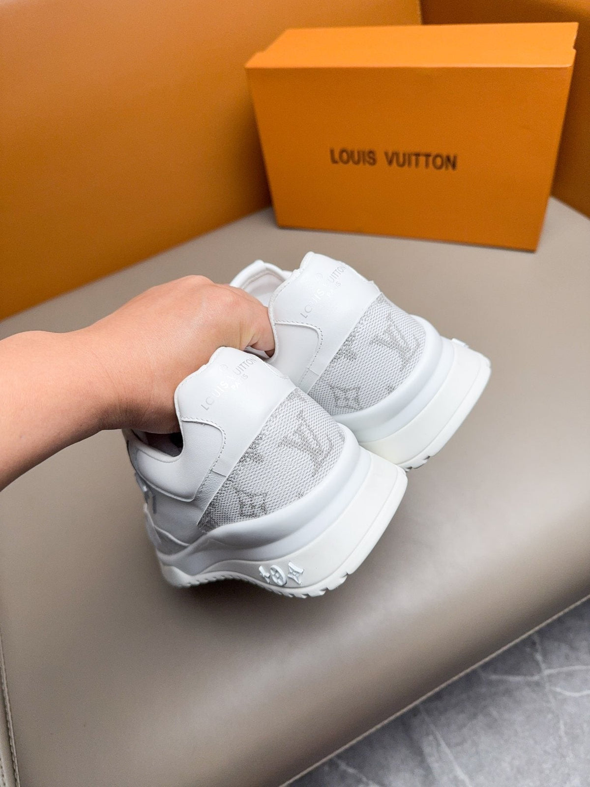 Louis Vuitton Paneled Low-Top Sneakers — back