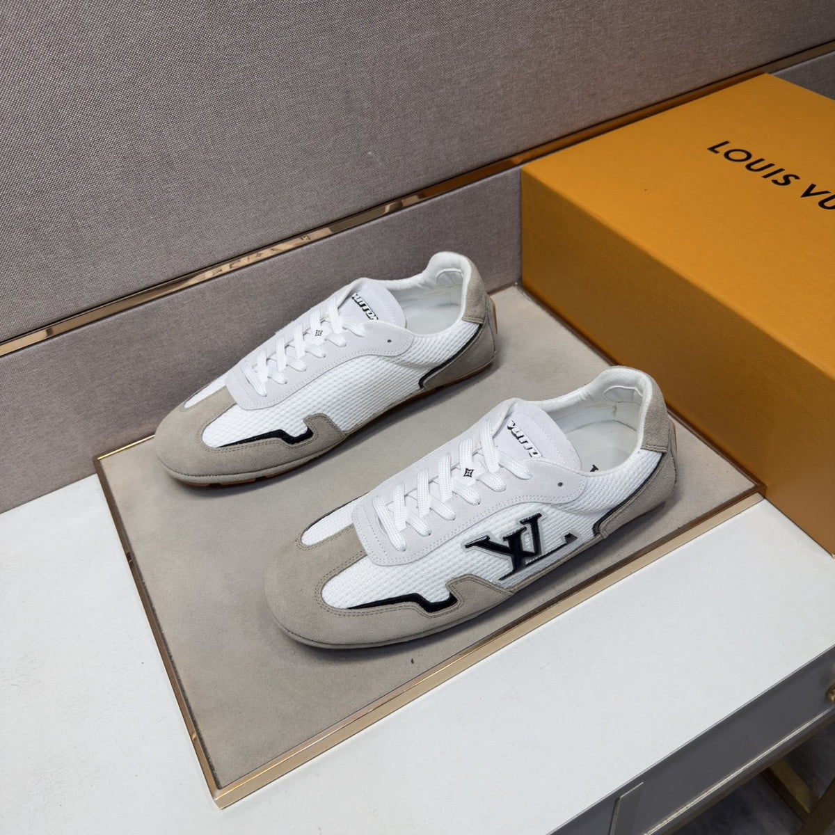 Louis Vuitton Men's Multi-Panel Low-Top Sneakers — front
