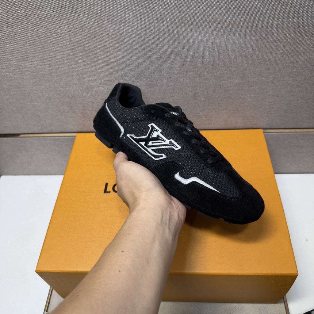 Louis Vuitton Men's Multi-Panel Low-Top Sneakers — model