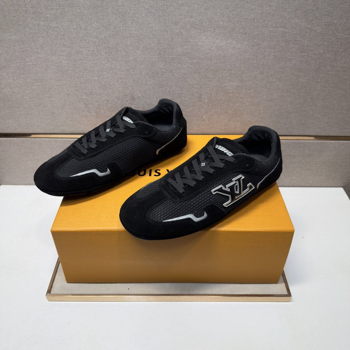 Louis Vuitton Men's Multi-Panel Low-Top Sneakers — front