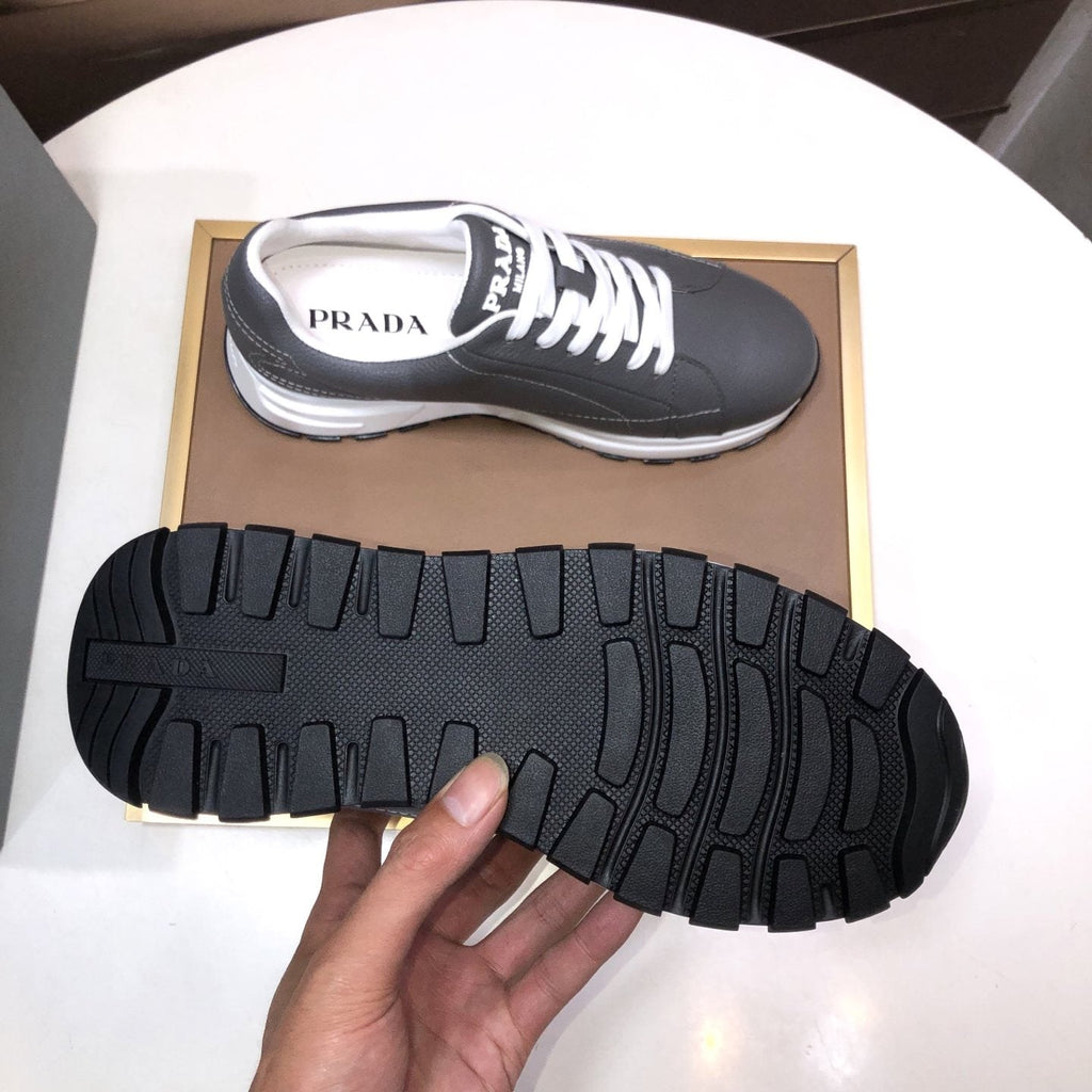 PRADA Black Quilted Low-Top Sneakers — side