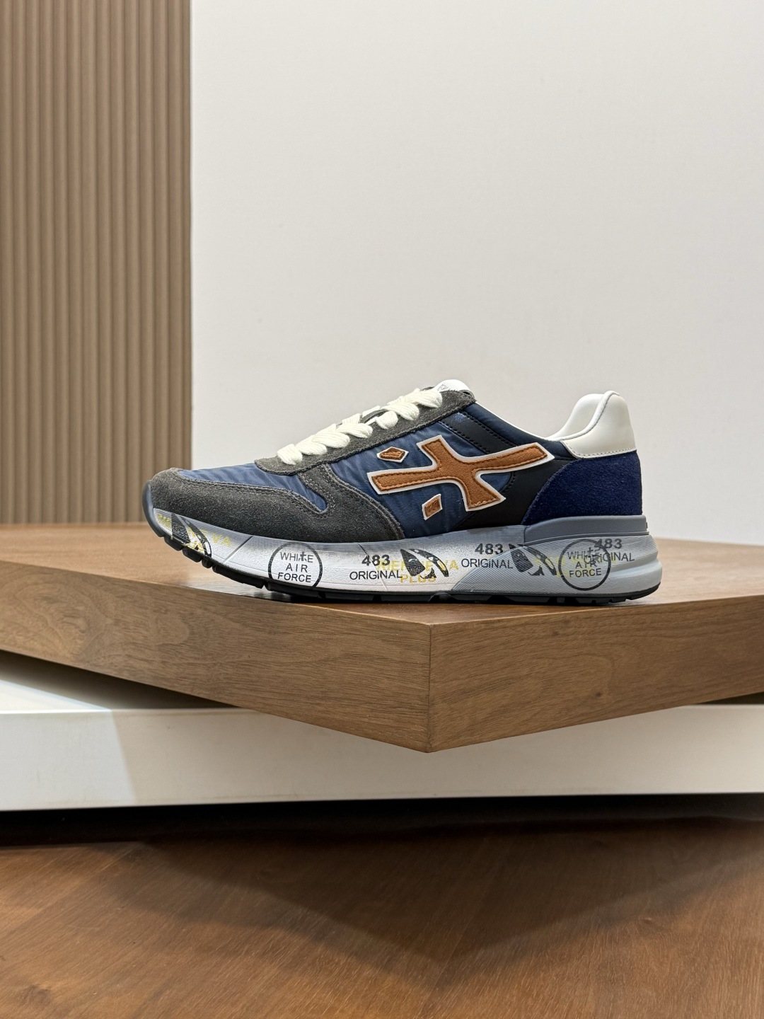 PREMIATA Paneled Lace-Up Sneakers — side