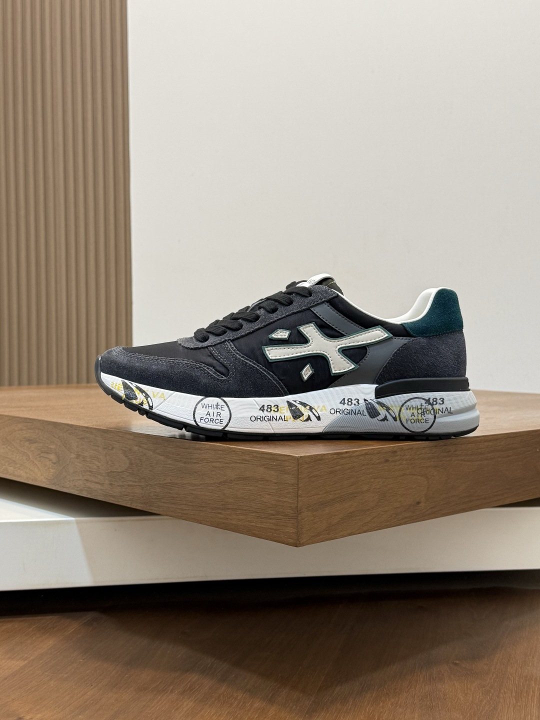 PREMIATA Paneled Lace-Up Sneakers — side