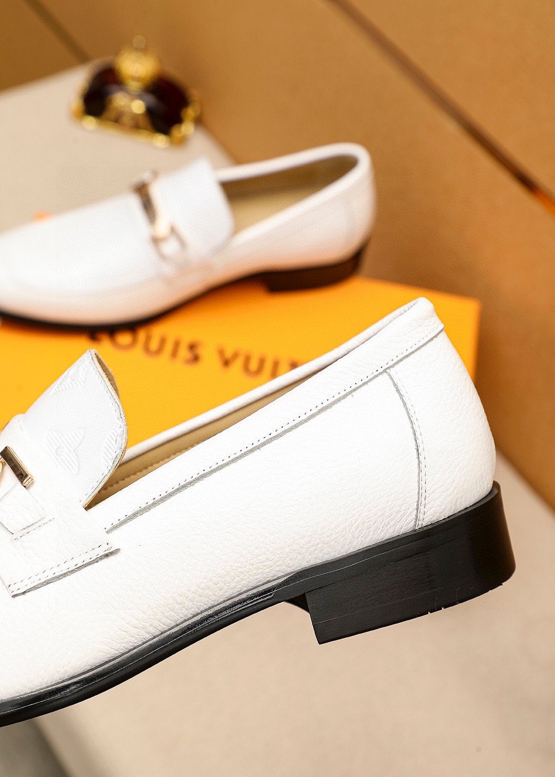 Louis Vuitton Textured Bar Loafers — side