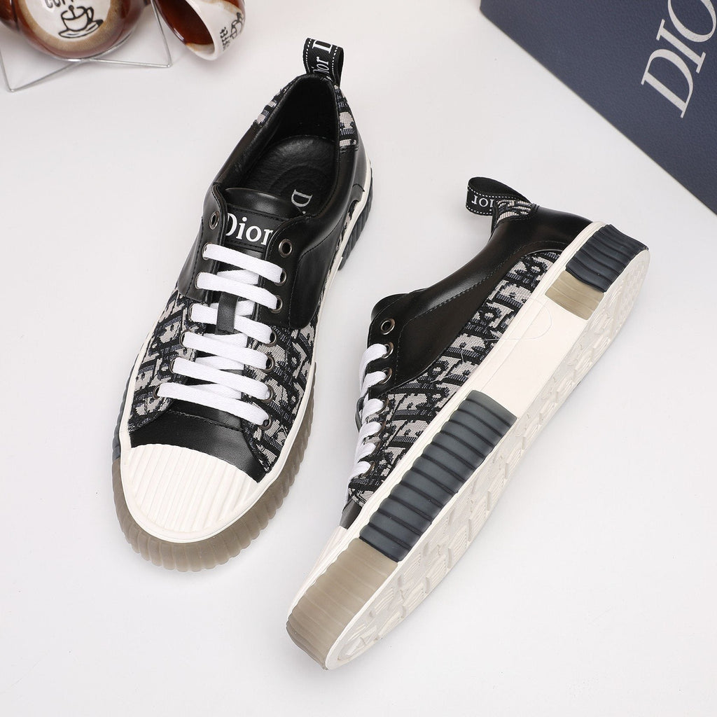 Dior Patterned Low-Top Sneakers — side