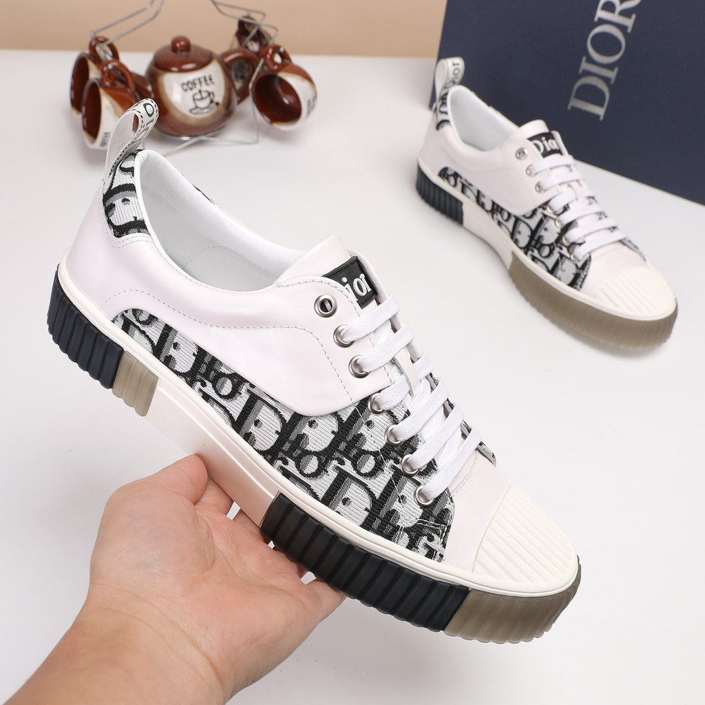 Dior Patterned Low-Top Sneakers — side