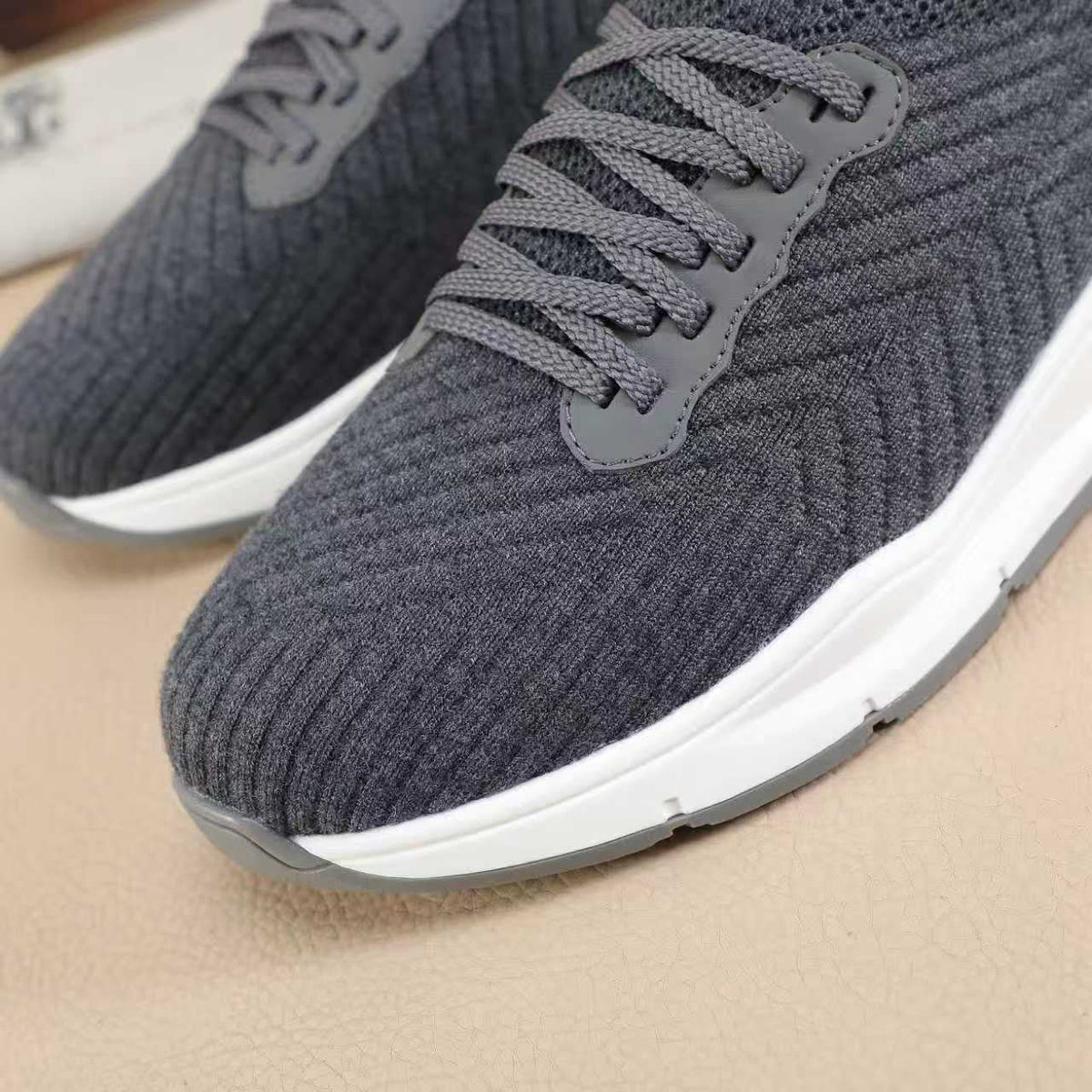 Brunello Cucinelli Men's Knit Sneakers — detail