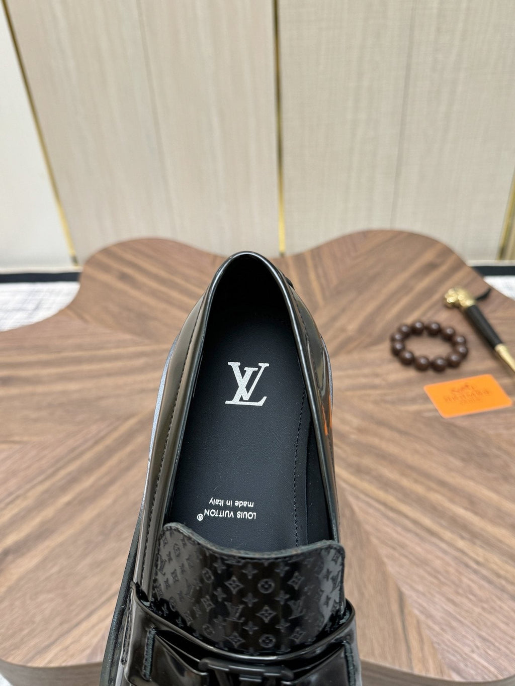 Louis Vuitton Patterned Hardware Loafers — detail