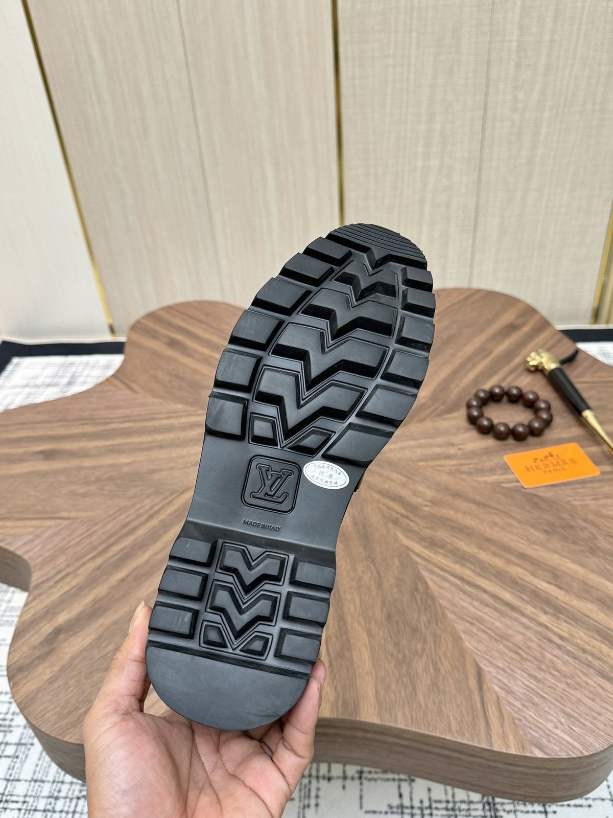 Louis Vuitton Patterned Hardware Loafers — detail