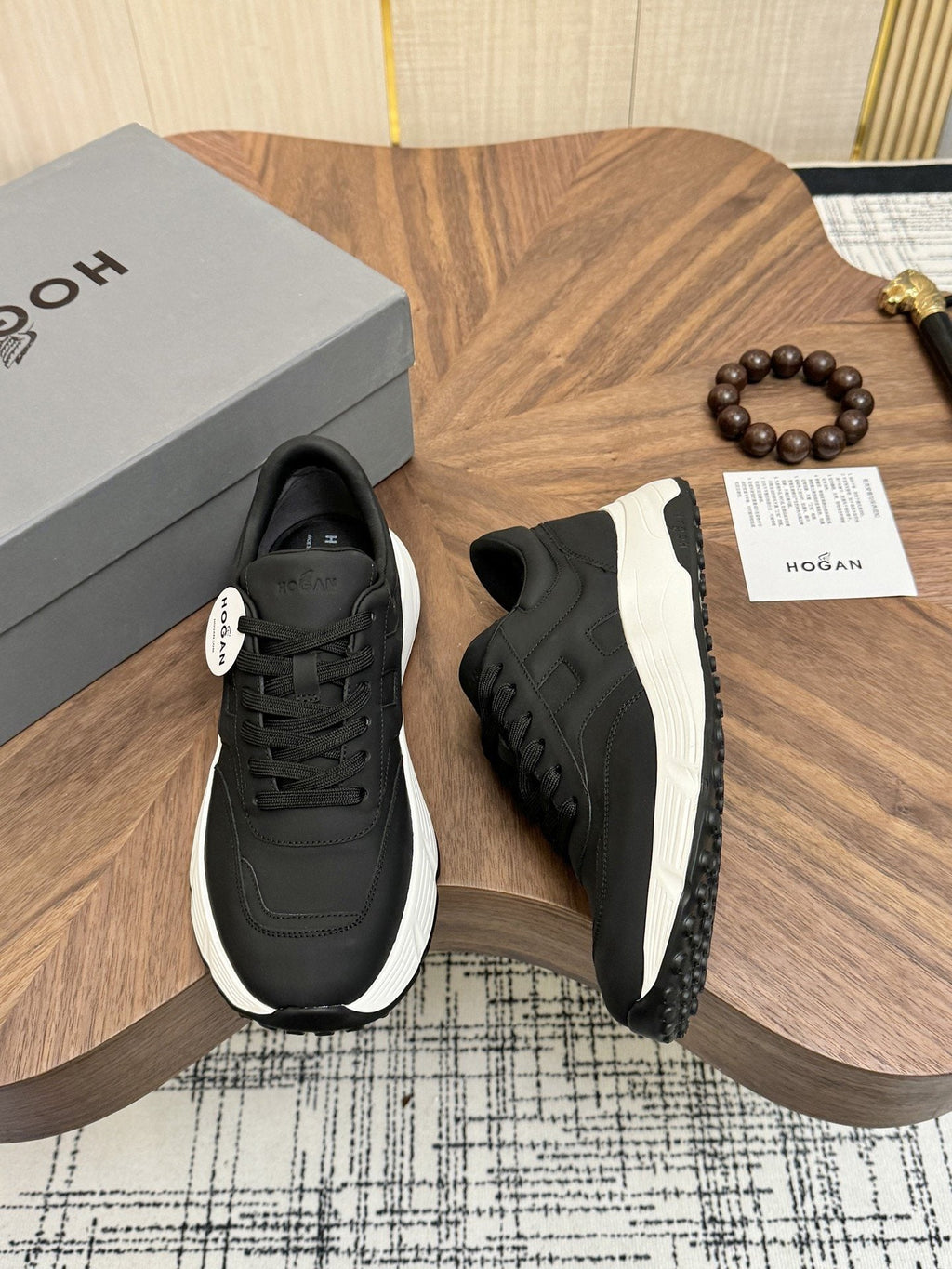 Hogan Black Low-Top Sneakers — hero