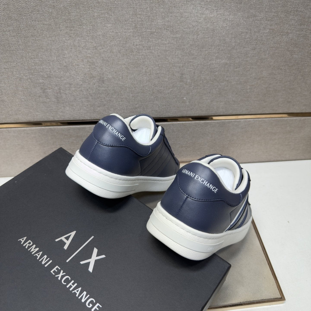 Armani Striped Low-Top Sneakers — back