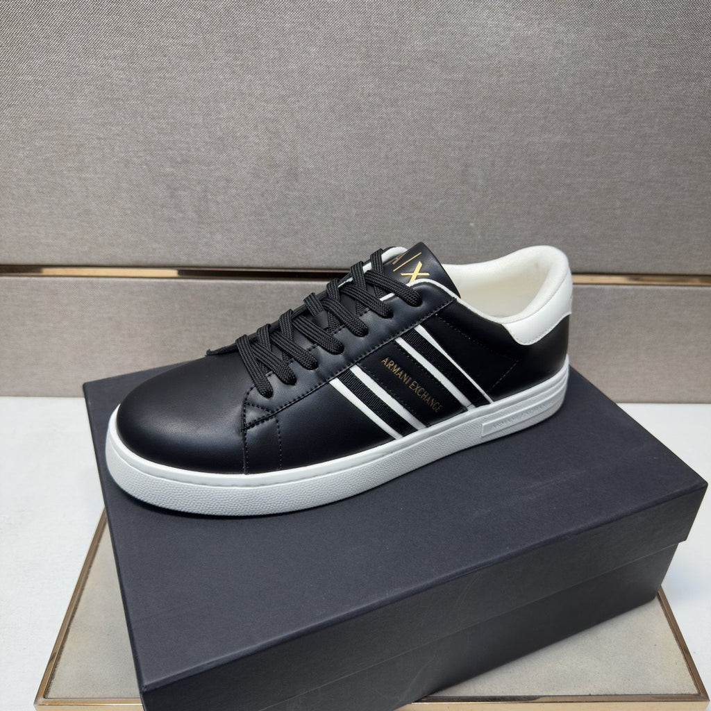 Armani Striped Low-Top Sneakers — front
